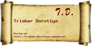 Trieber Dorottya névjegykártya